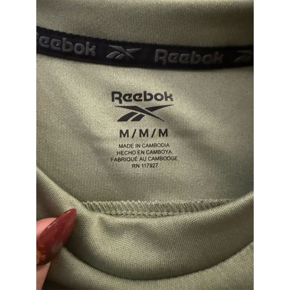 Reebok Men's Sleeveless Tech Tank Top Green Size M Training Running - Picture 3 of 6